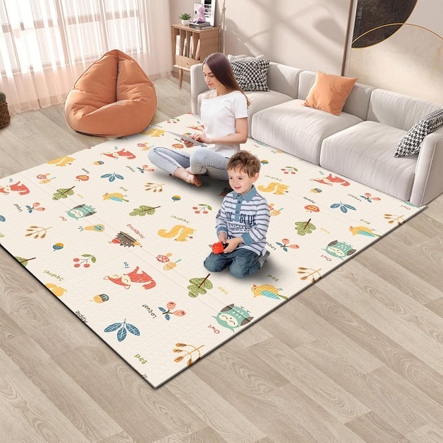 Ultra Soft Double-Sided Baby Playpen Mat - Ultimate Cushioning