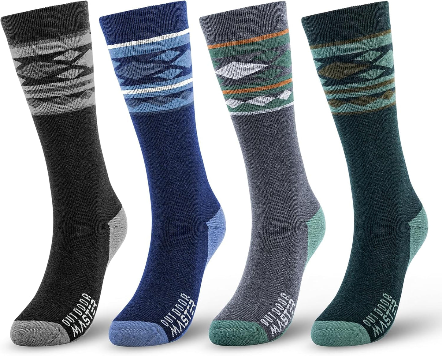 OutdoorMaster Merino Wool Ski Socks for Ultimate Warmth