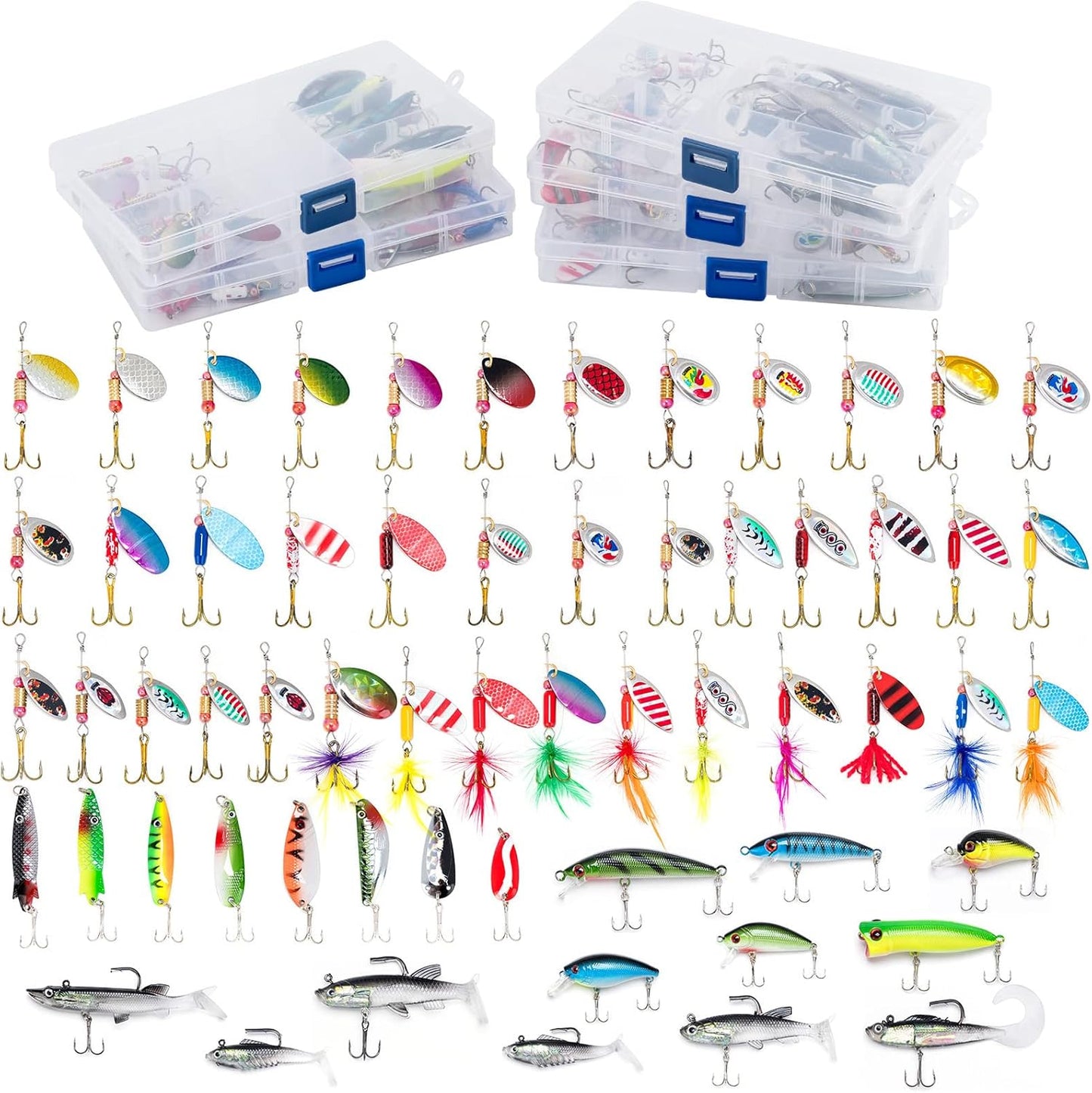 Dr.Fish 60-pc Spinnerbait Kit for Bass & Trout!