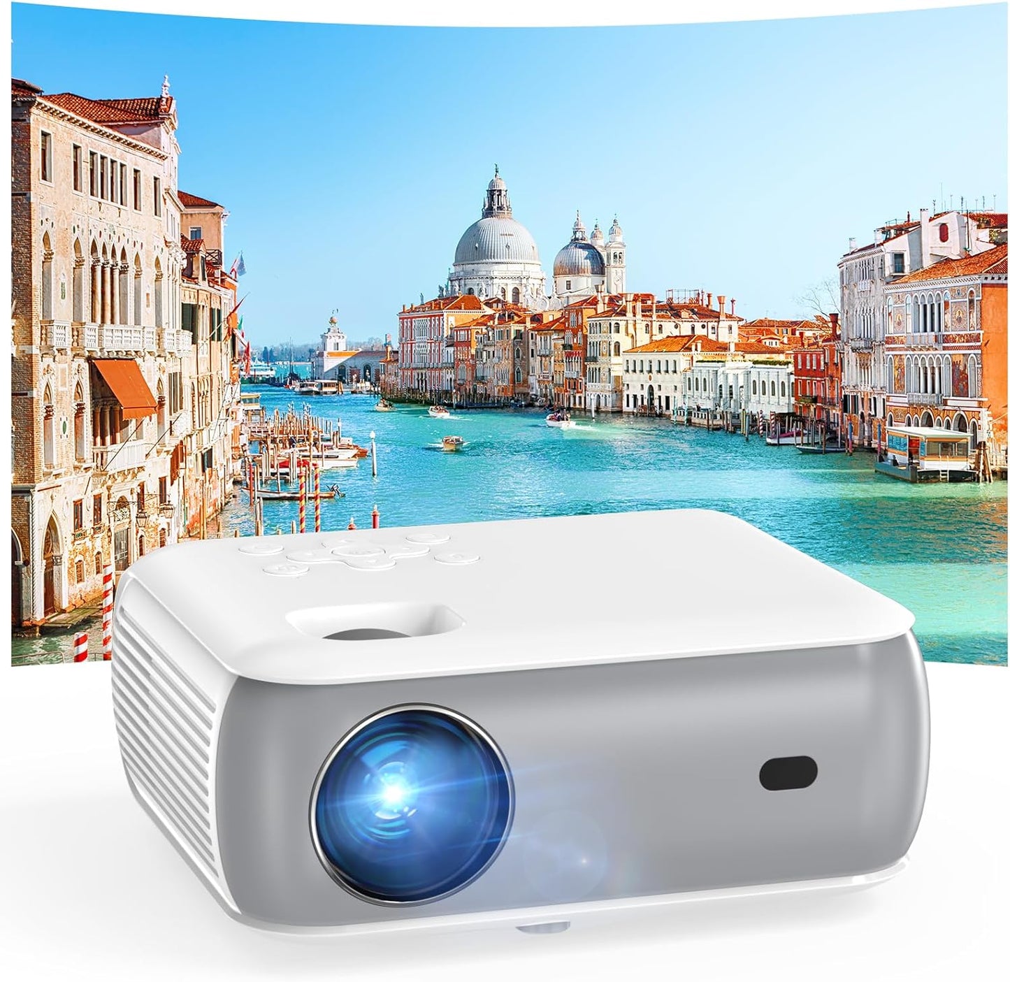 GROVIEW Native 1080P Bluetooth Projector for Home Theater Fun