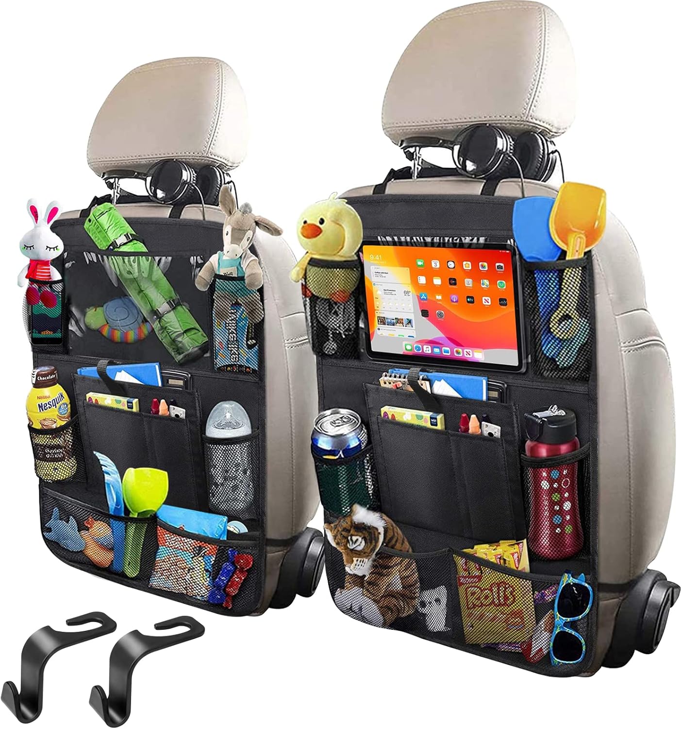 Durable Car Organizer with Tablet Holder