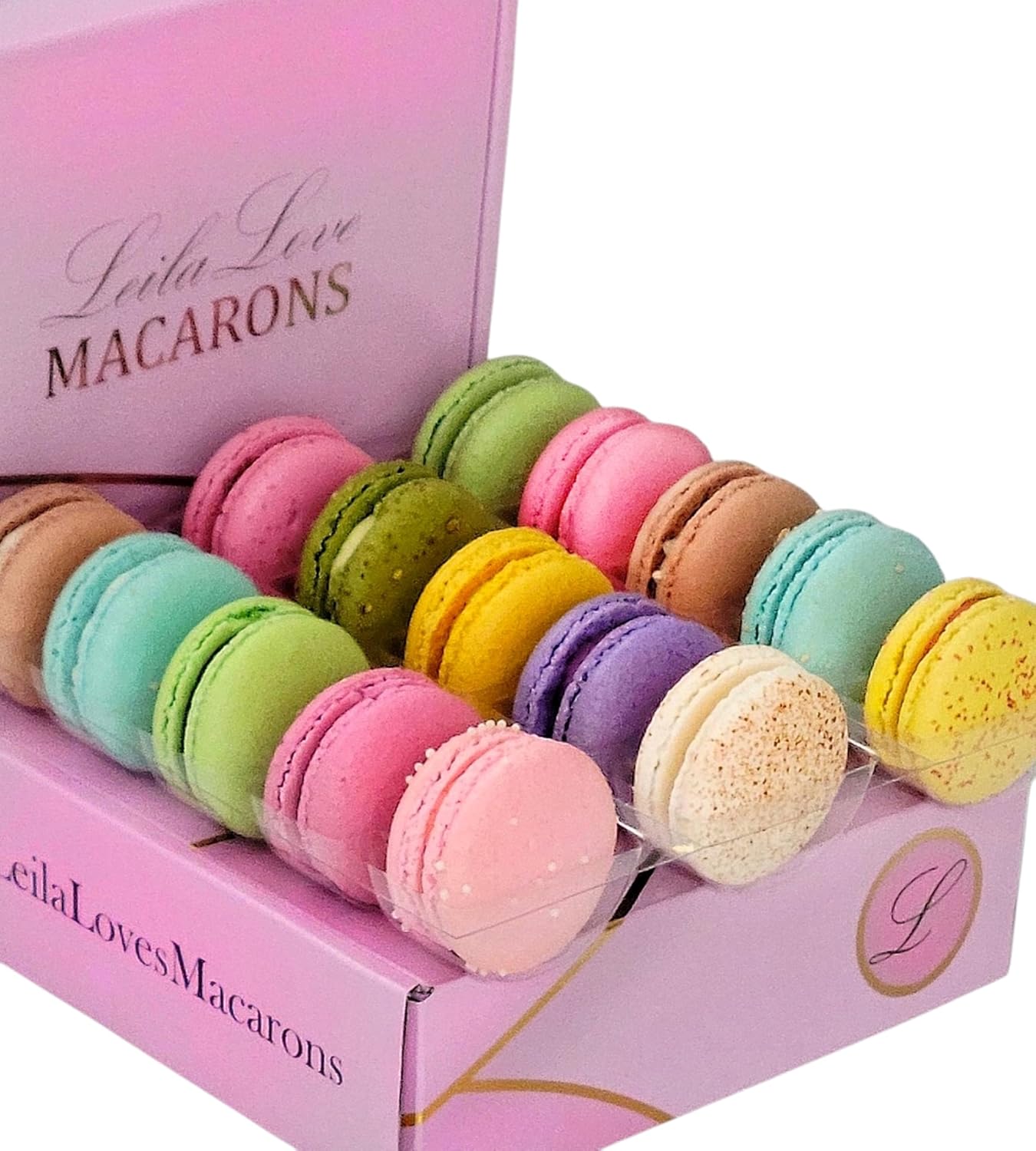 Leilalove Macarons Gift Box - 15 Assorted Gourmet Treats