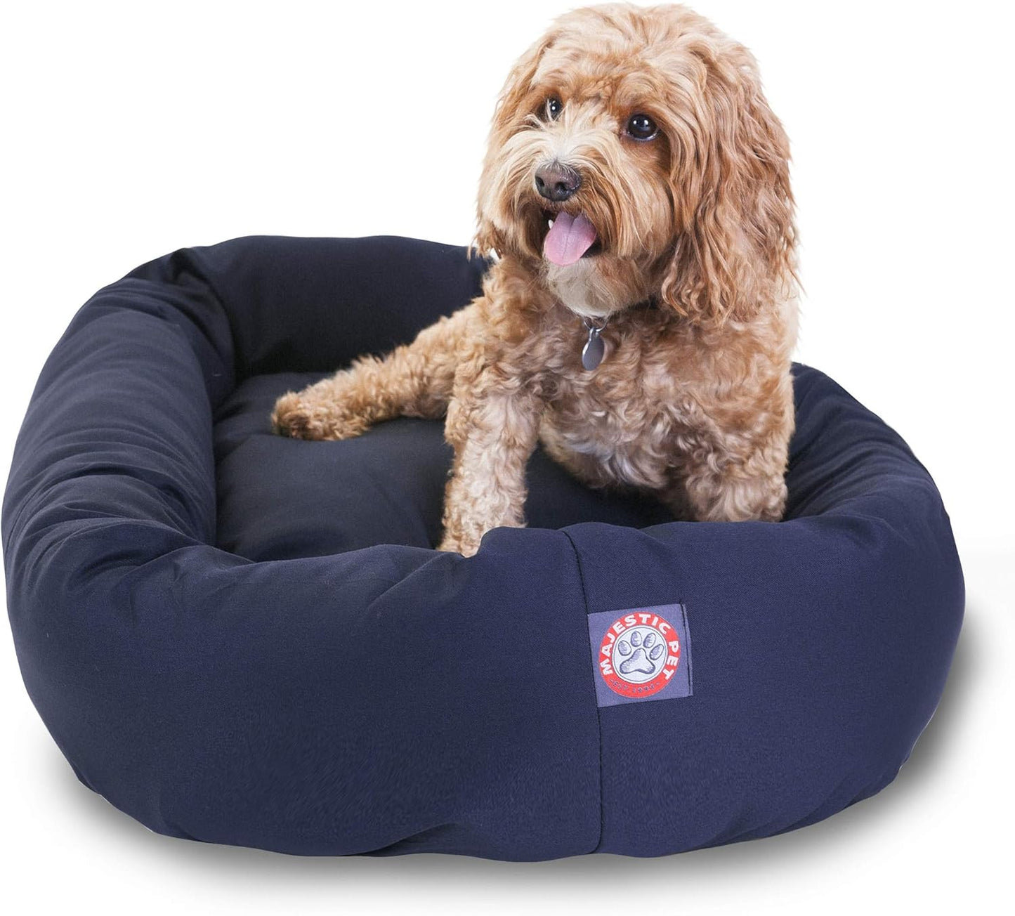 Majestic Pet 32 inch Blue Bagel Dog Bed for Ultimate Comfort