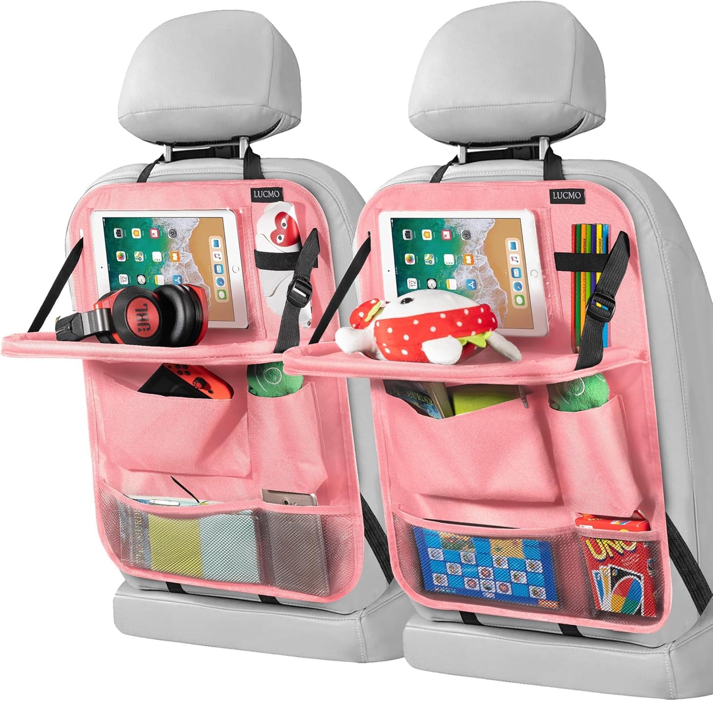 LUCMO Car Backseat Organizer with Tablet Holder and Storage