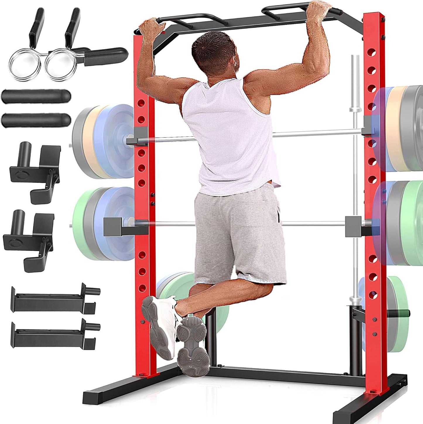 OPPSDECOR Adjustable Power Rack - 13-Level Strength Training