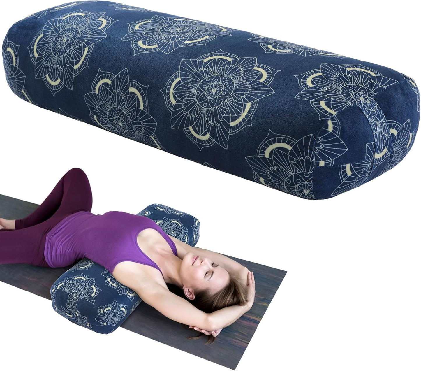 Professional Rectangular Yoga Bolster for Restorative Meditation 27