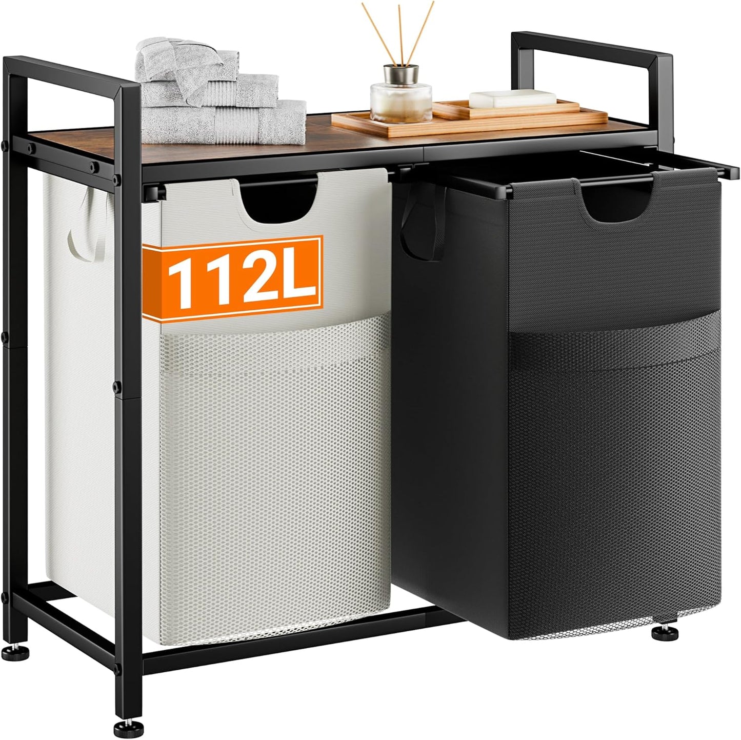 Lulive Double Laundry Hamper: Multifunctional Organizer Basket