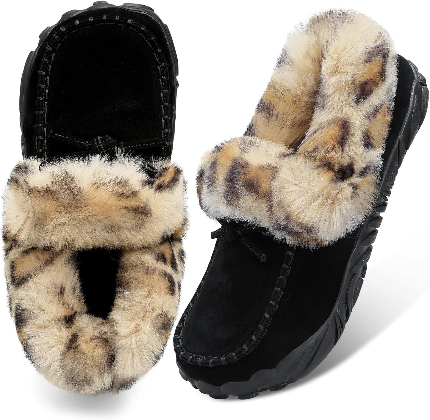 Cozy and Warm Faux Fur Lined Womens Moccasin Snow Boots