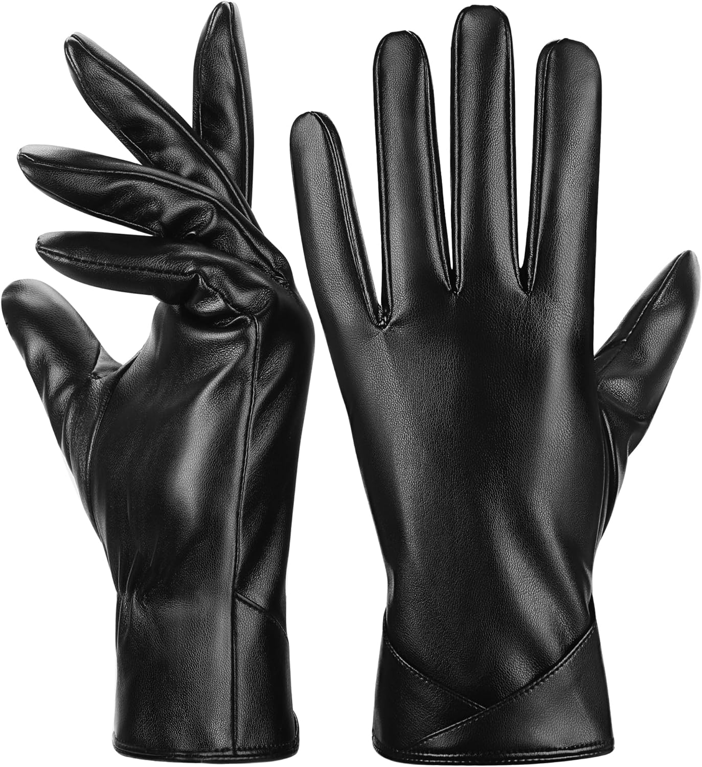 Aegend Women's Leather Gloves: Super Soft & Touchscreen Friendly