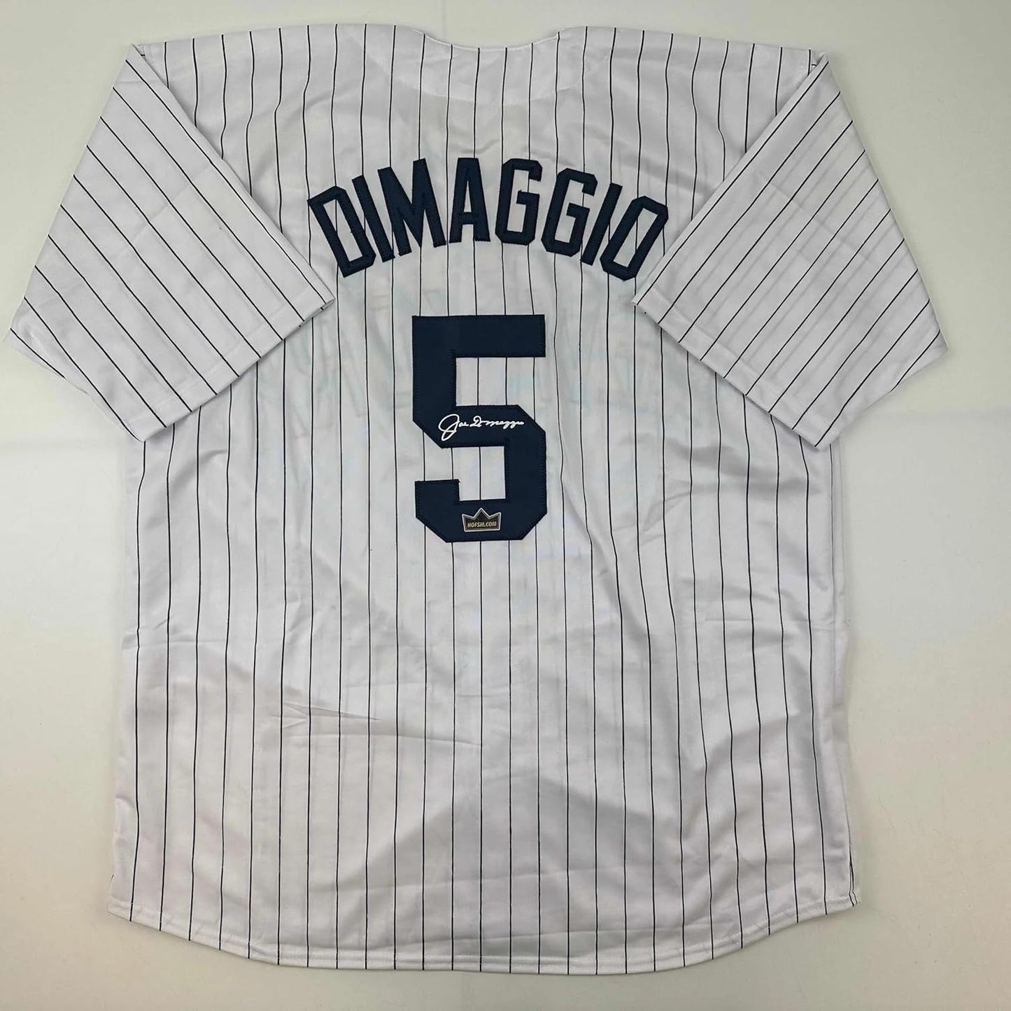 Facsimile Autographed Joe DiMaggio Pinstripe Jersey XL Size