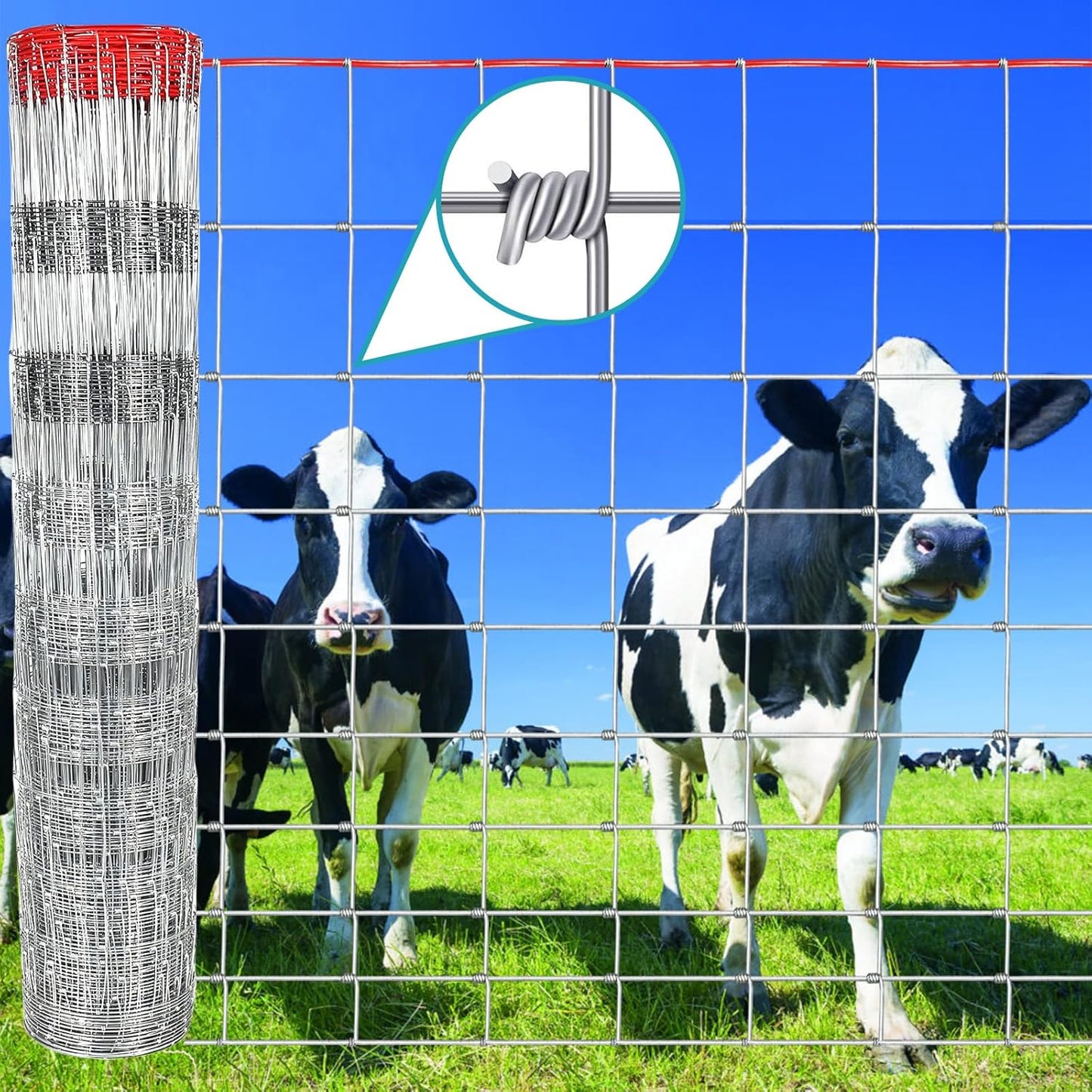 Farm Fence 5ft x 100ft Heavy Zinc Coating for Livestock Safety