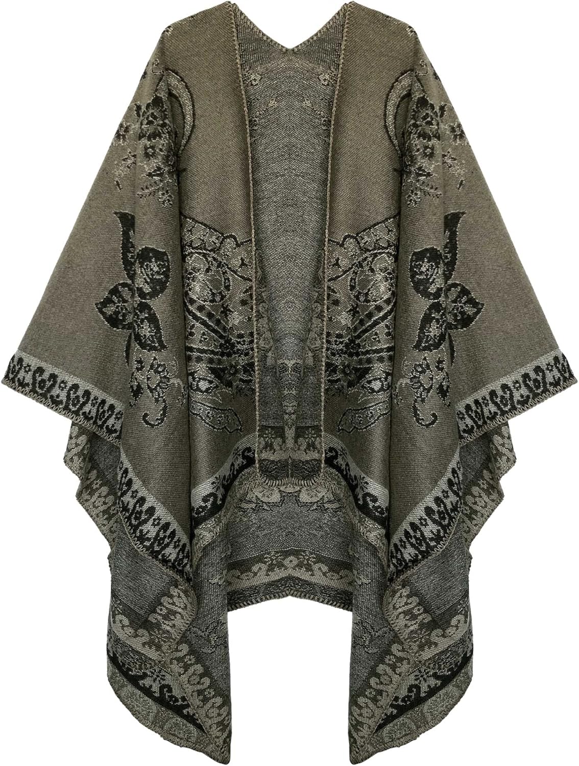 Urban CoCo Women's Color Block Shawl Wrap for Cozy Winter Style