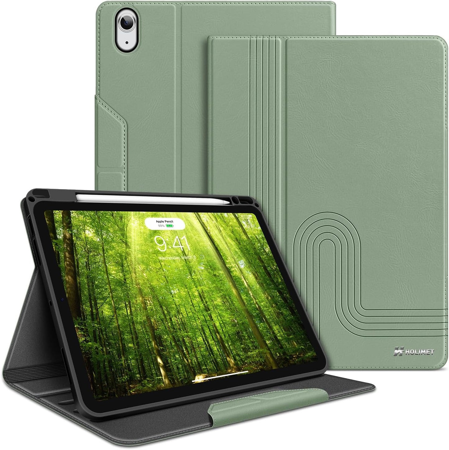 H HOLIMET iPad Air Case 11 Inch with Pencil Holder for 2024