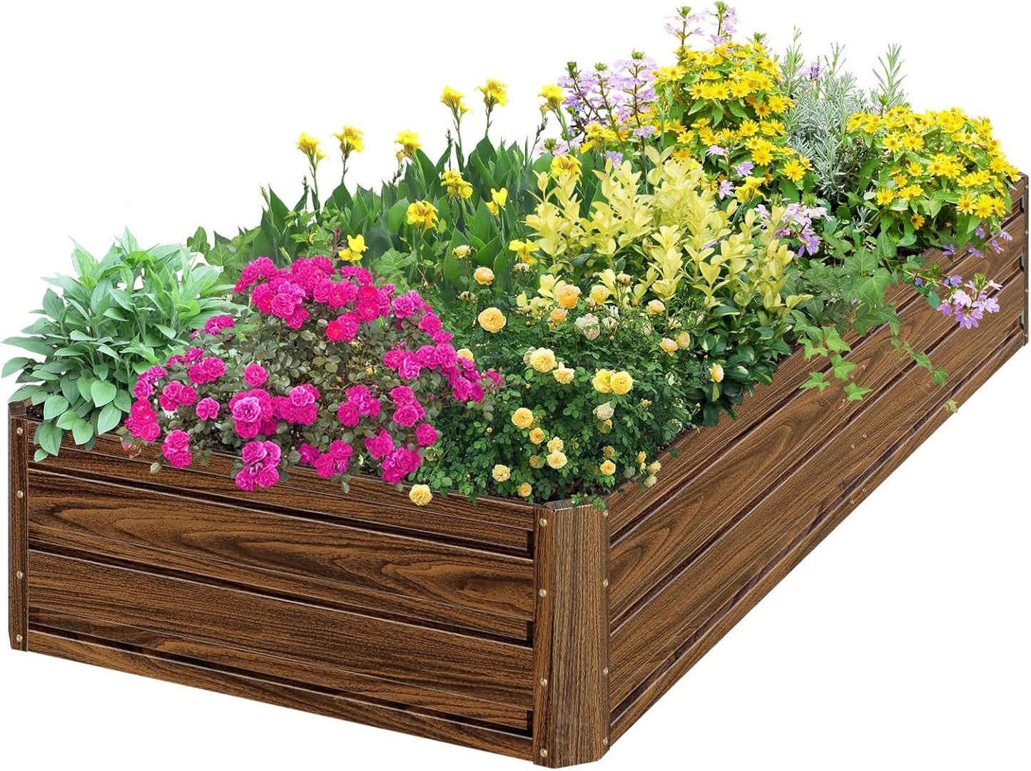 SnugNiture Galvanized Raised Garden Bed for Outdoor Planting