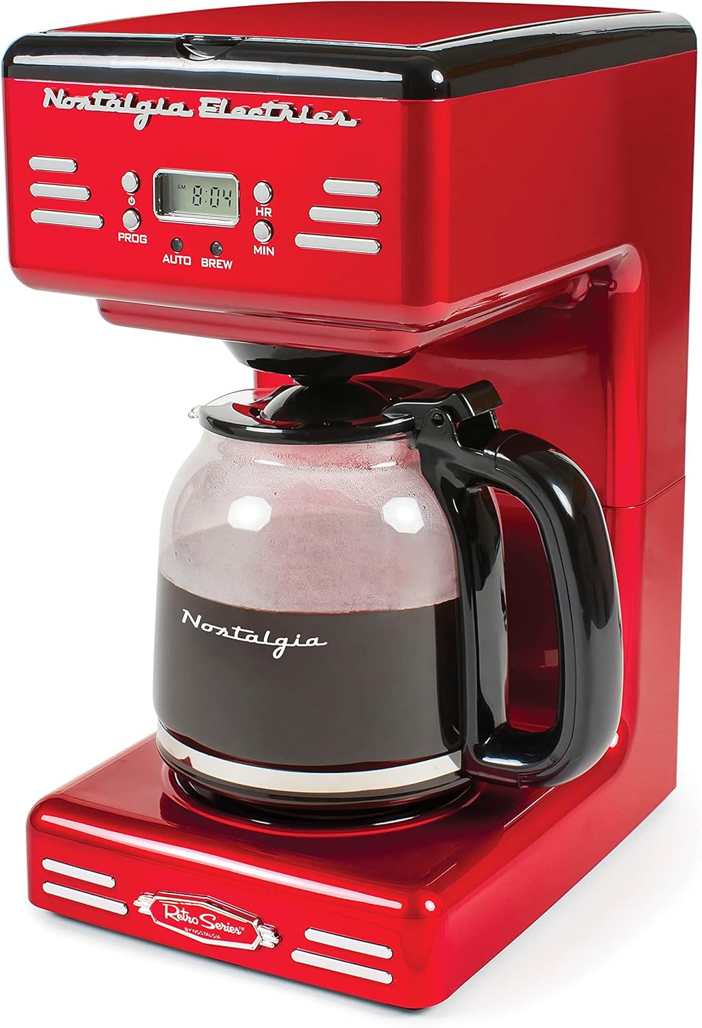 Nostalgia Retro 12-Cup Programmable Coffee Maker for Home Use