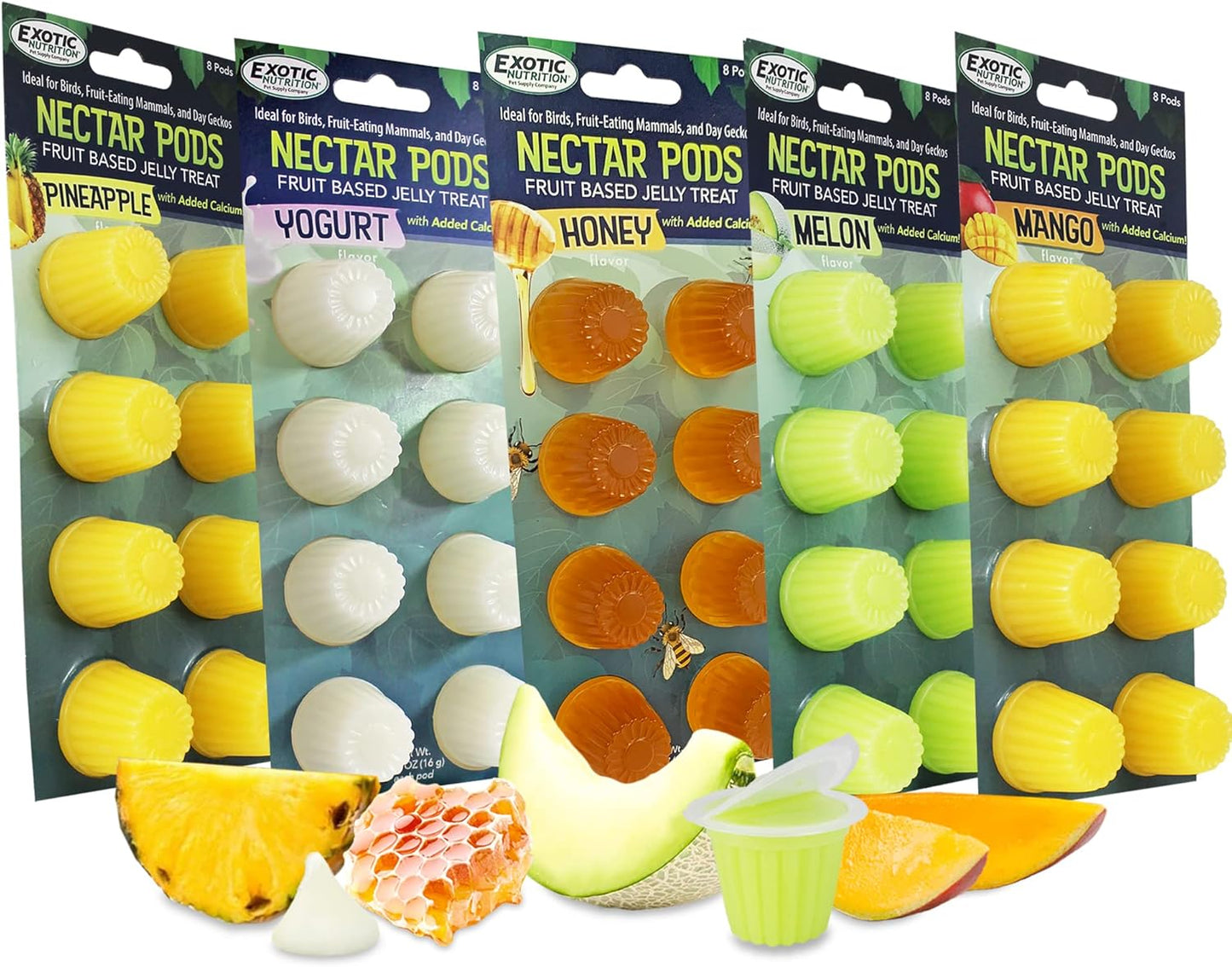 Nectar Pods Variety 5 Pack for Small Pets - Calcium-Fortified Treats