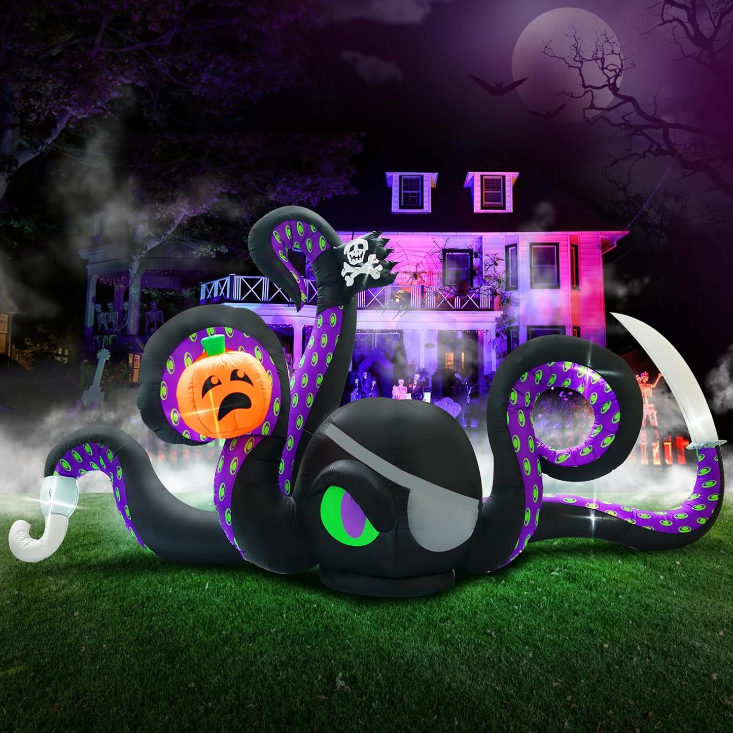 13Ft Halloween Inflatables Giant Octopus for Spooky Decor