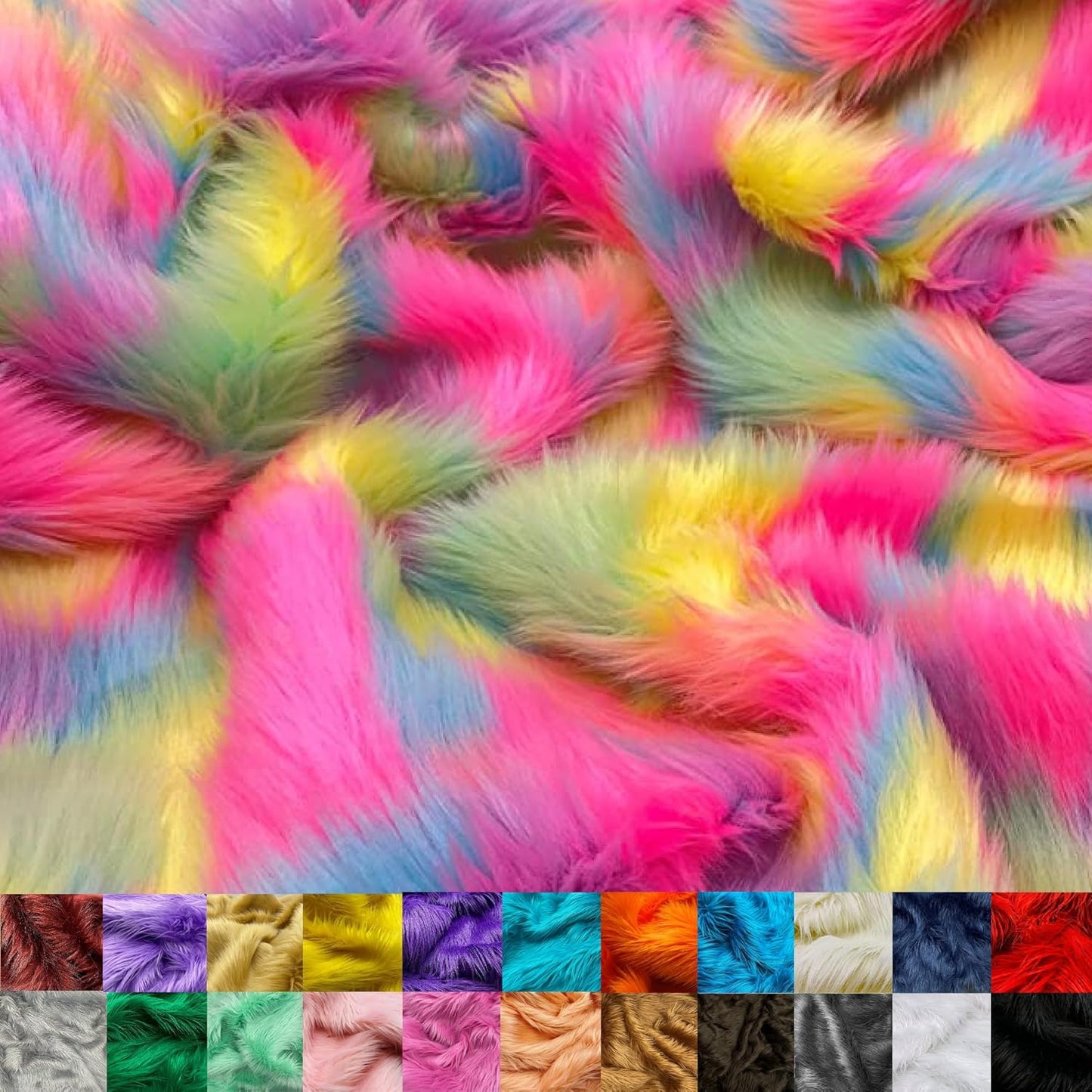 Ice Fabrics Faux Fur Fabric - Super Soft Shaggy Mohair 60 Inches