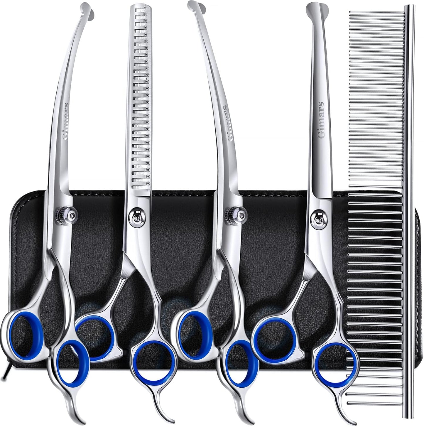 Gimars 7.0in Professional Dog Grooming Scissors Set for Pets
