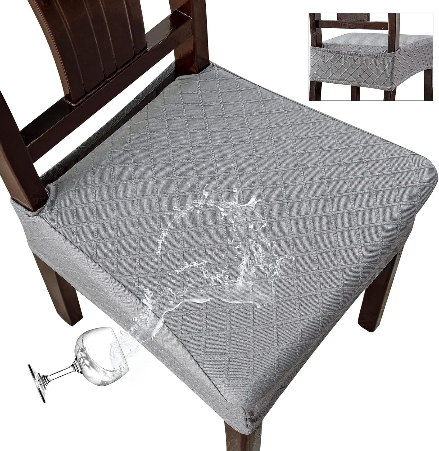 Genina Waterproof Seat Covers for Dining Room Chairs and More