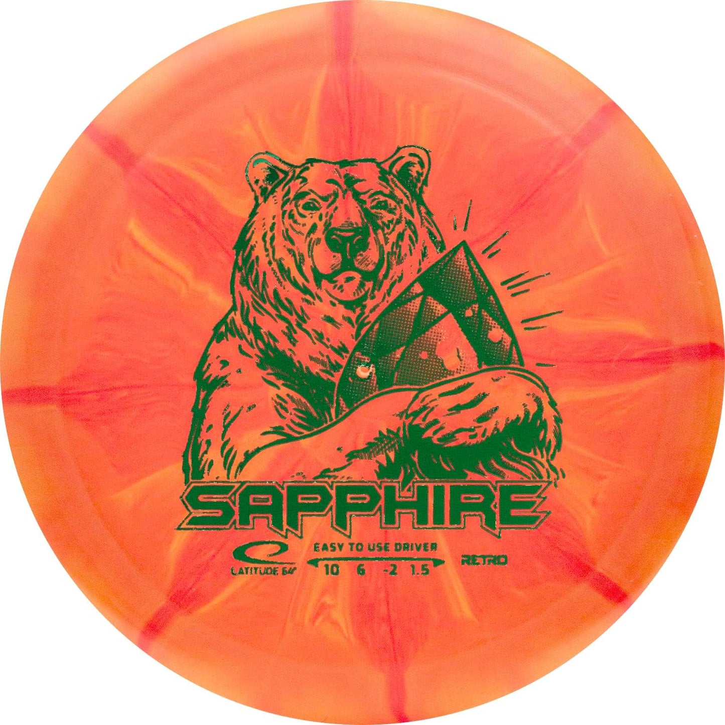 Retro Burst Sapphire Disc Golf Driver - Lightweight & Colorful!