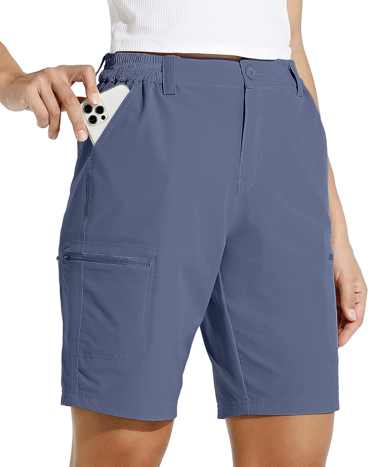 Willit Women's 10in Hiking Cargo Shorts for Active Summer Fun