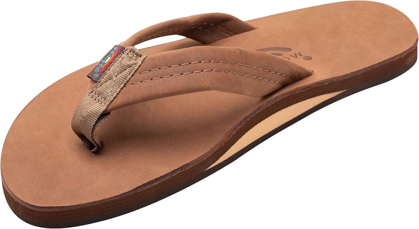 Rainbow Sandals Men's Single Layer Premier Leather Flip Flops