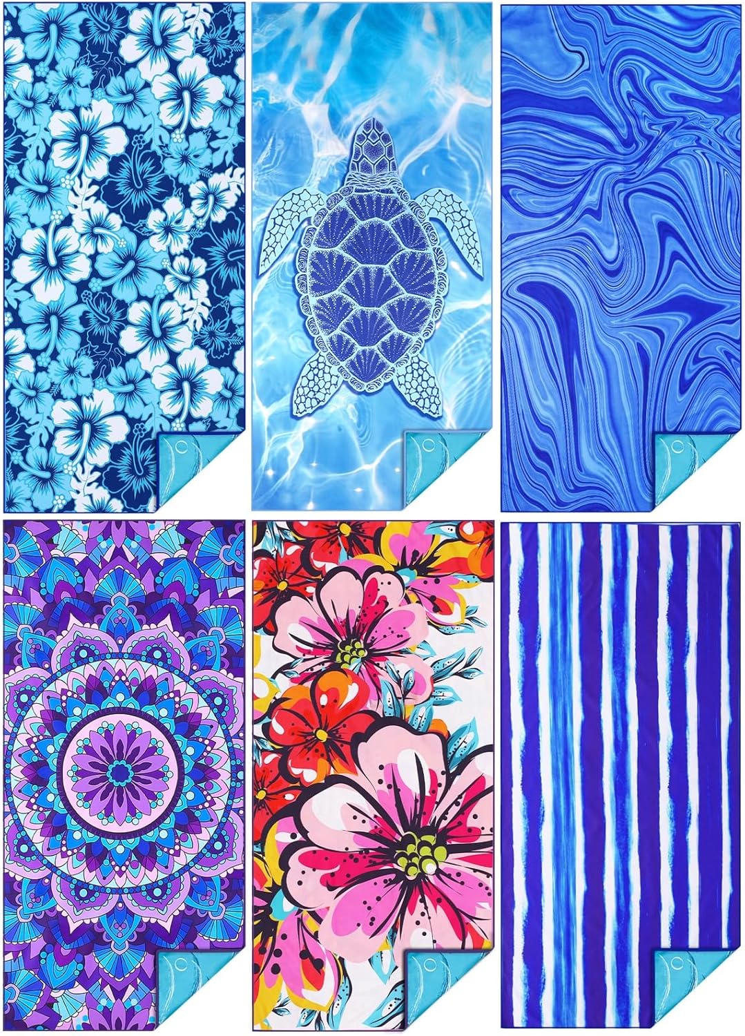 Oversized Microfiber Beach Towel Set for Travel and Sports