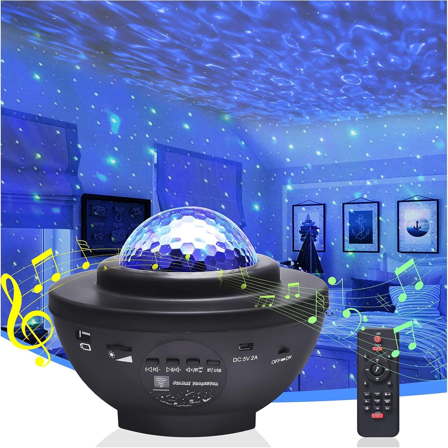 Galaxy Star Projector with Music & Nebula Cloud - XIAOER