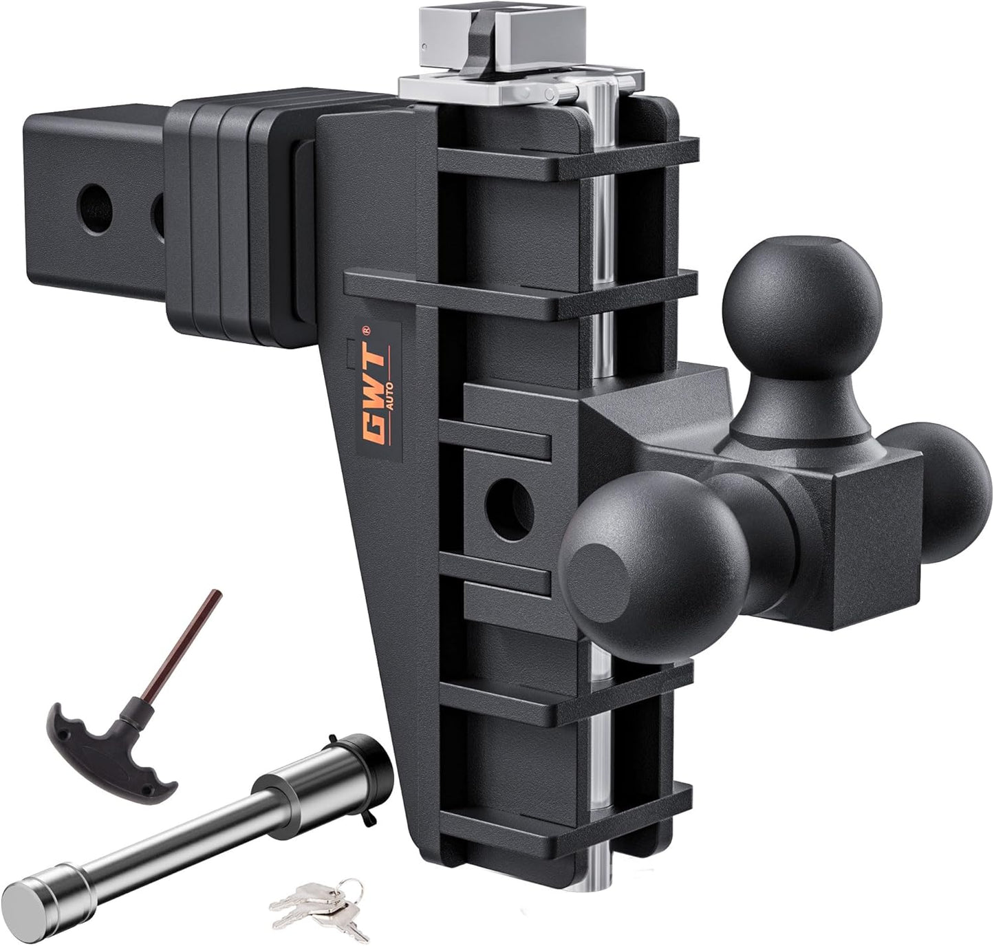 Adjustable Trailer Hitch Tri-Ball Drop Hitch for Heavy Duty Trucks