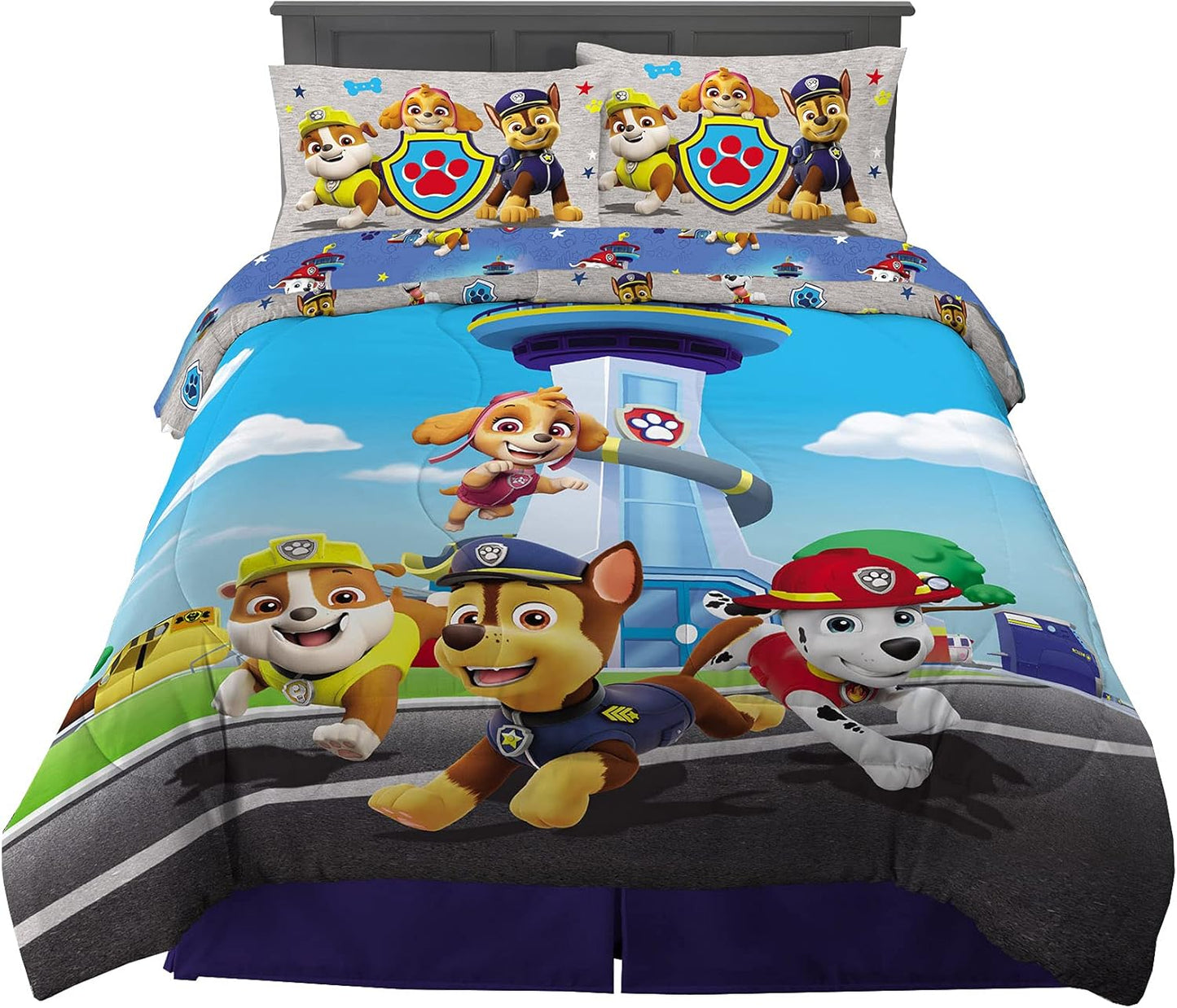 Paw Patrol Kids Bedding Set with Comforter and Sheets, 5 Piece