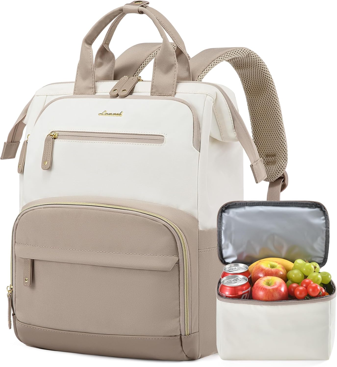LOVEVOOK Lunch Backpack for Women with Insulated Cooler Bag