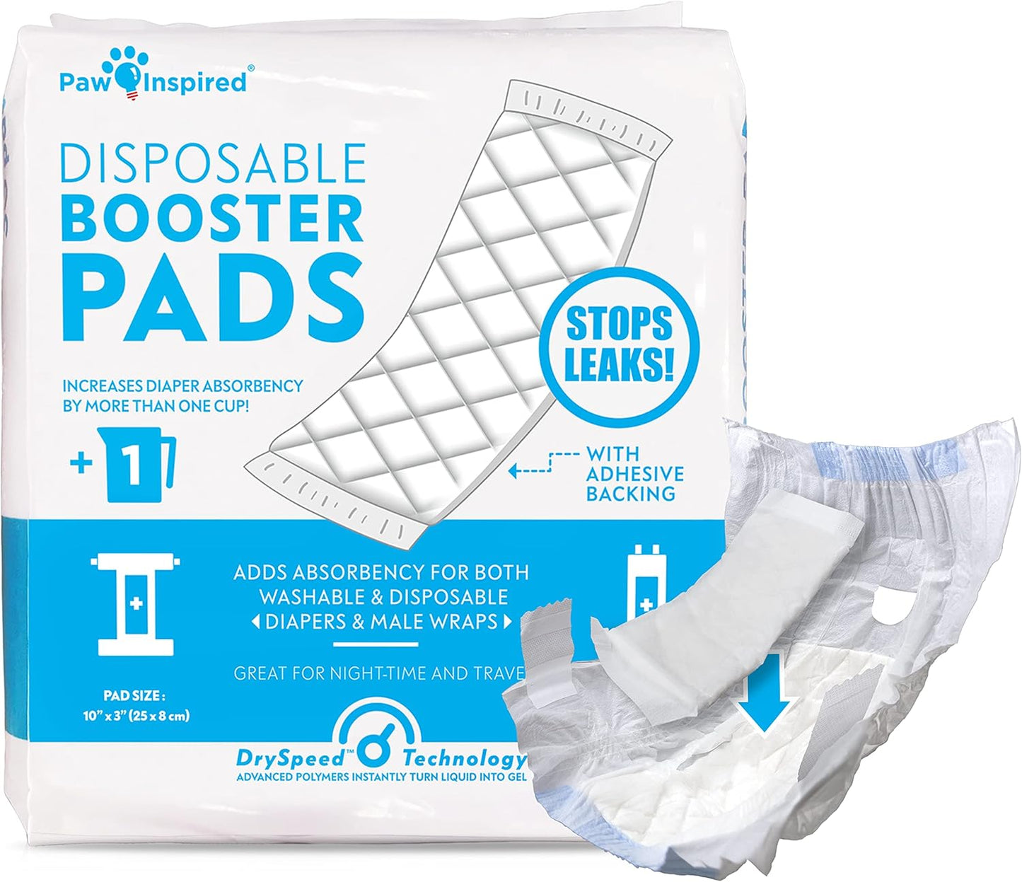 Paw Inspired Booster Pads | Stop Leaks, Enhance Absorbency