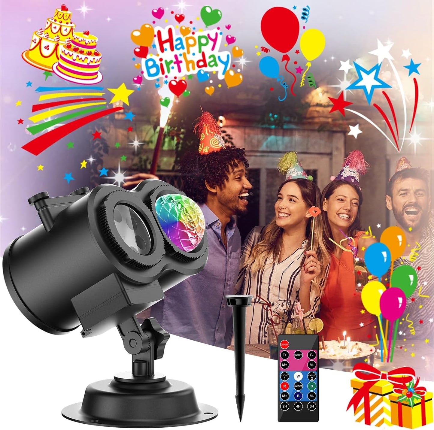 15W HD Valentine Projector Light - 16 Patterns!