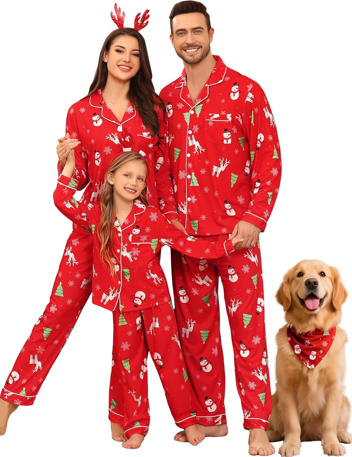 SWOMOG Family Christmas Pajamas Set for Couples and Kids