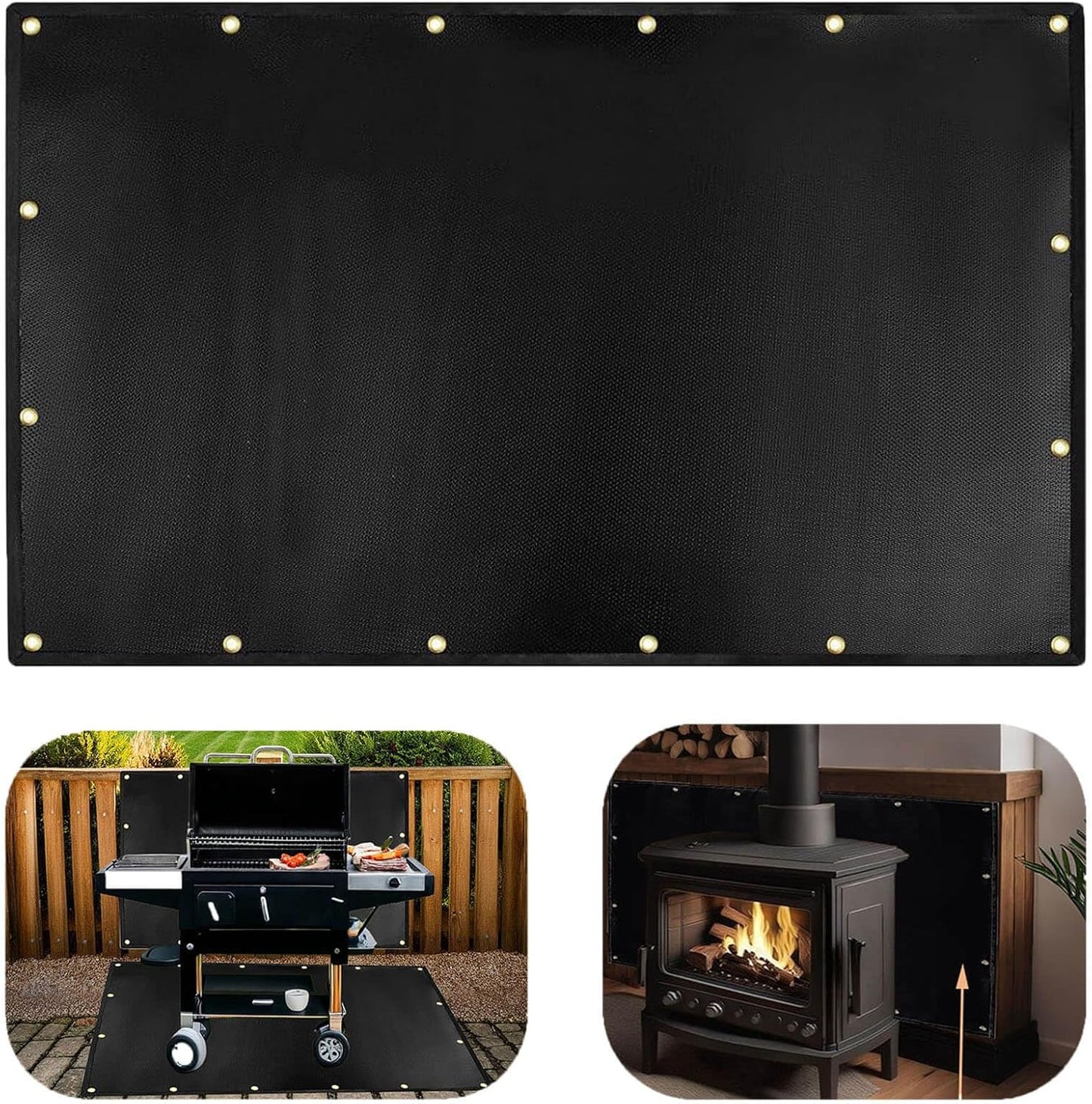 Fireproof BBQ Grill Mat for Deck Protection