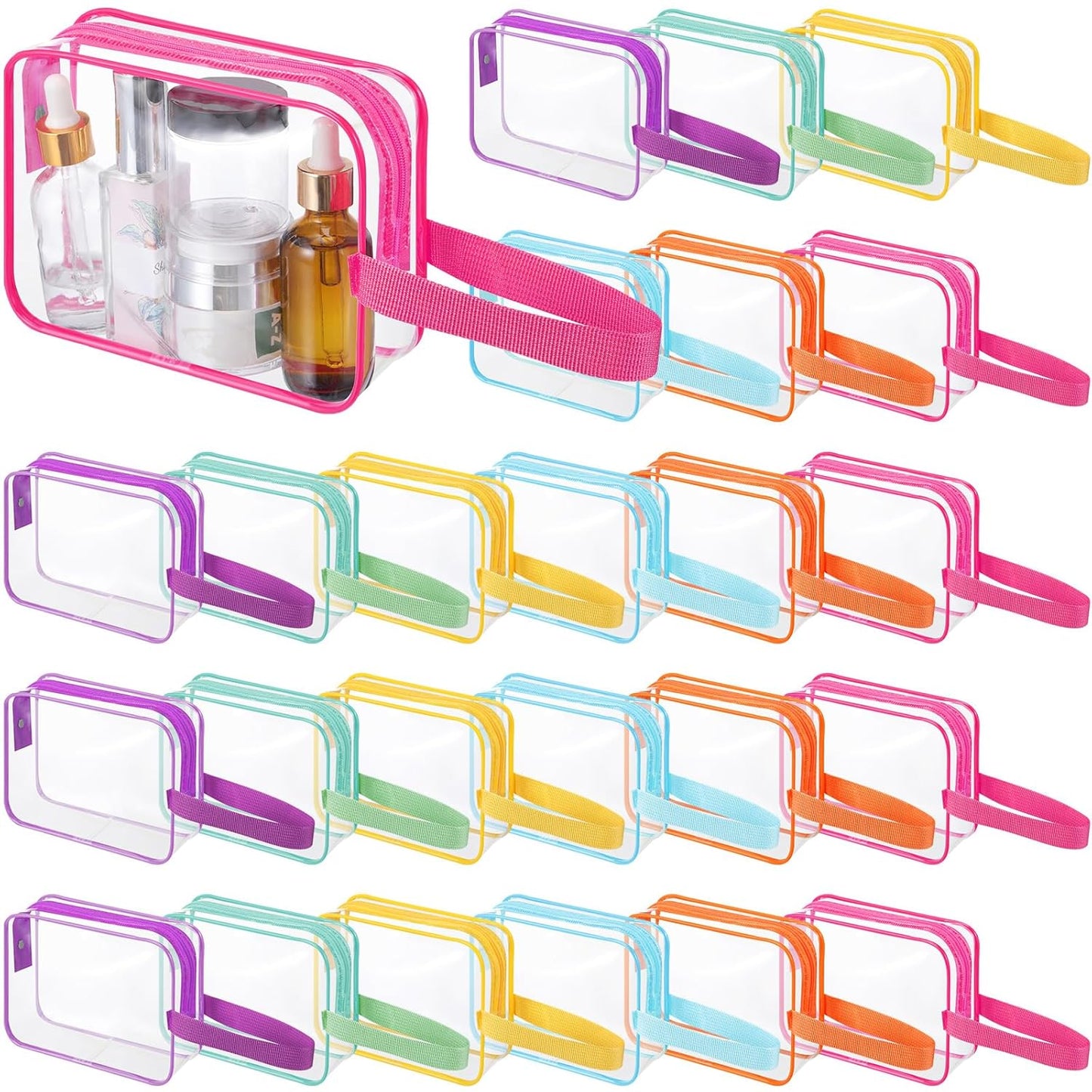 Clear Toiletry Bag Set of 24 for Travel and Daily Use