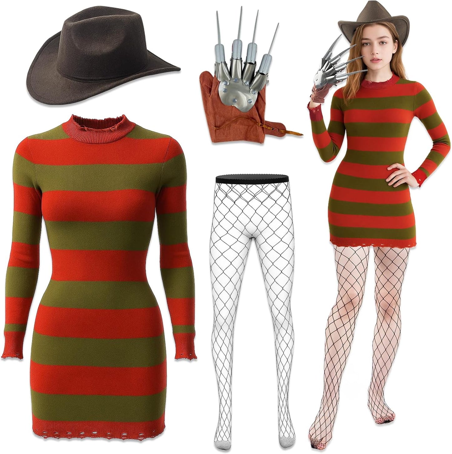 Halloween Costume for Women: Scary Killer Knitted Dress