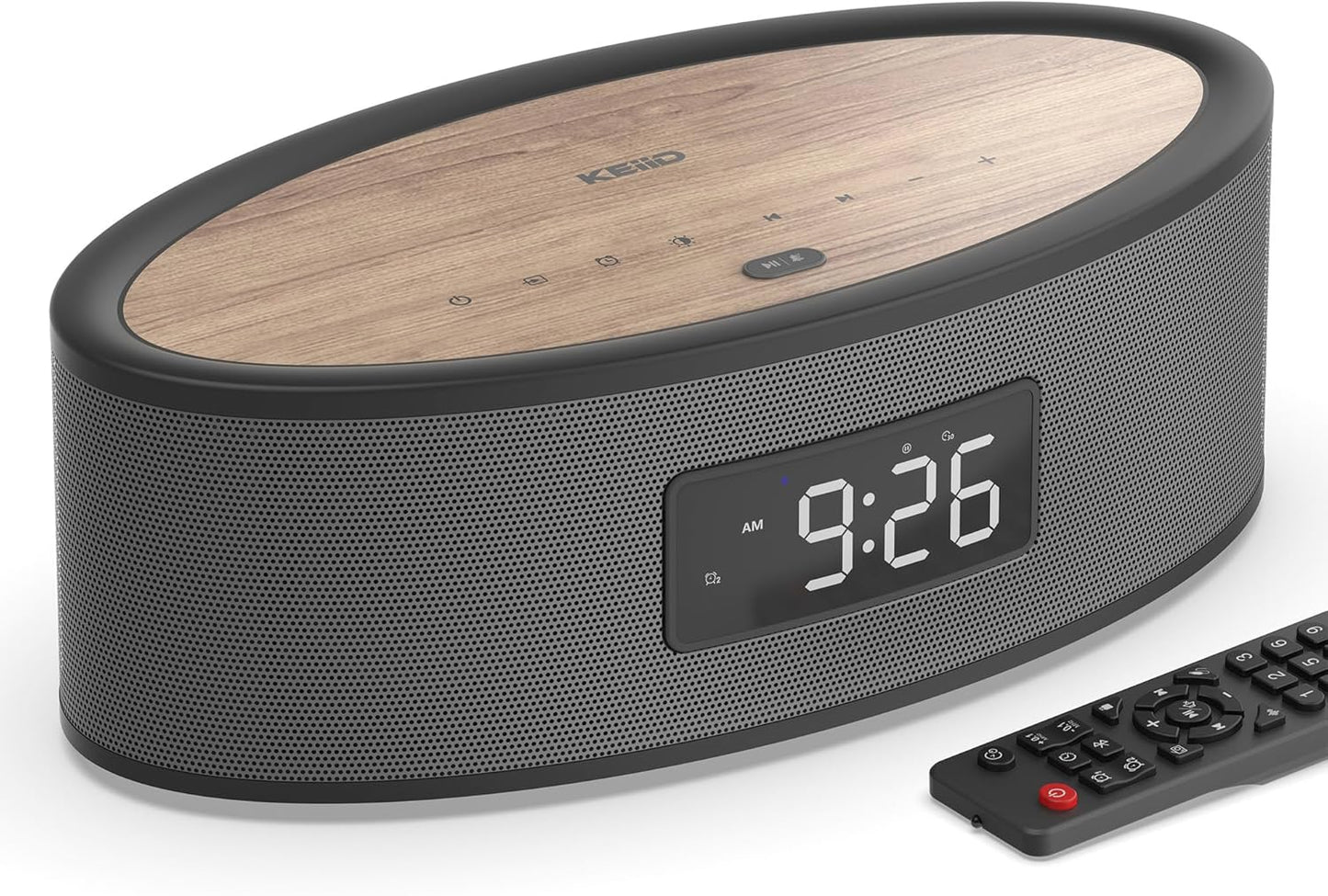 Bluetooth Clock Radio Speaker with Sound Machine and Alarms