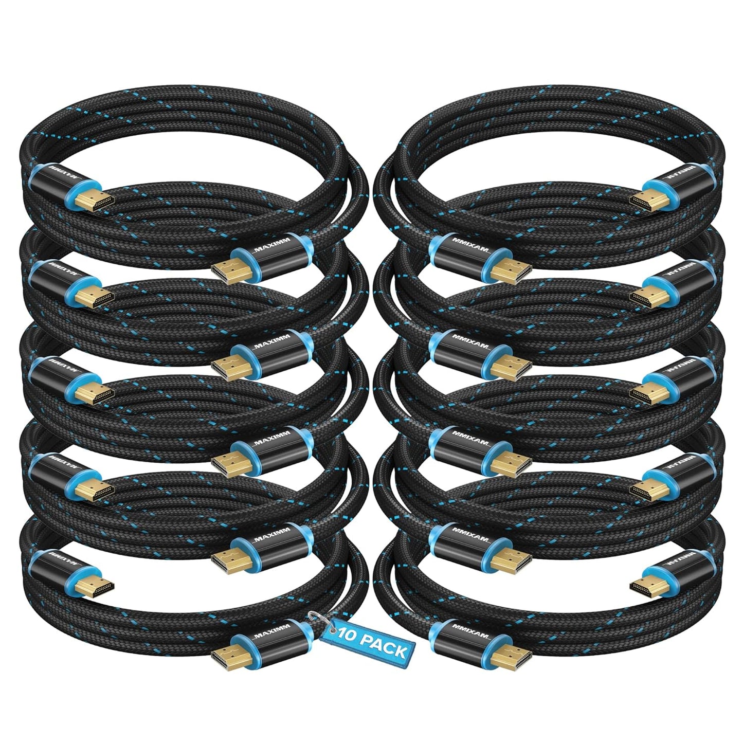 4K HDMI Cable Pack 3 Foot High Speed 10 Pack for Monitors
