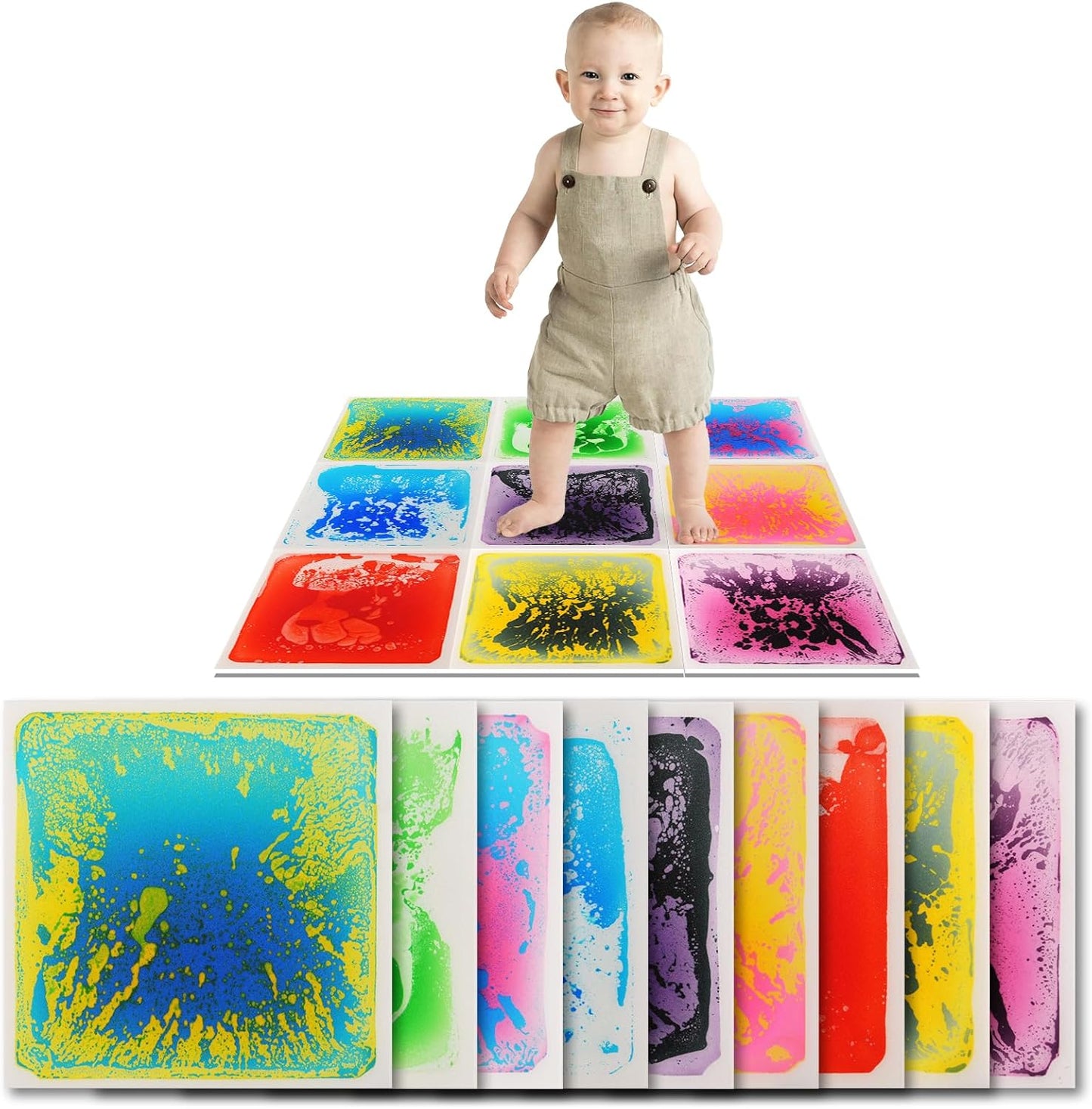Art3d Liquid Fusion Activity Play Mat for Kids - Colorful Fun