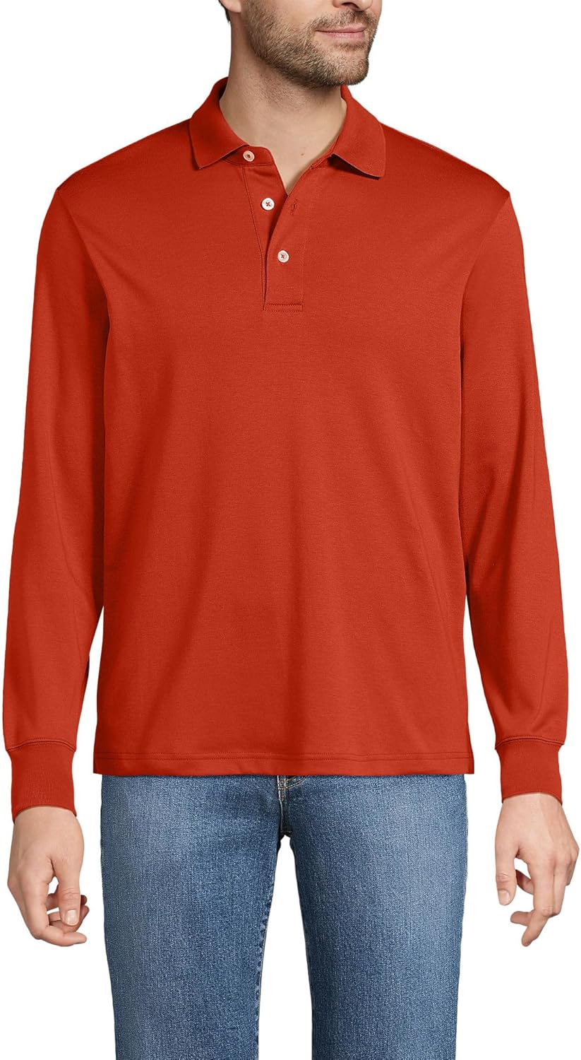 Lands' End Men's Long Sleeve Supima Cotton Polo Shirt Review