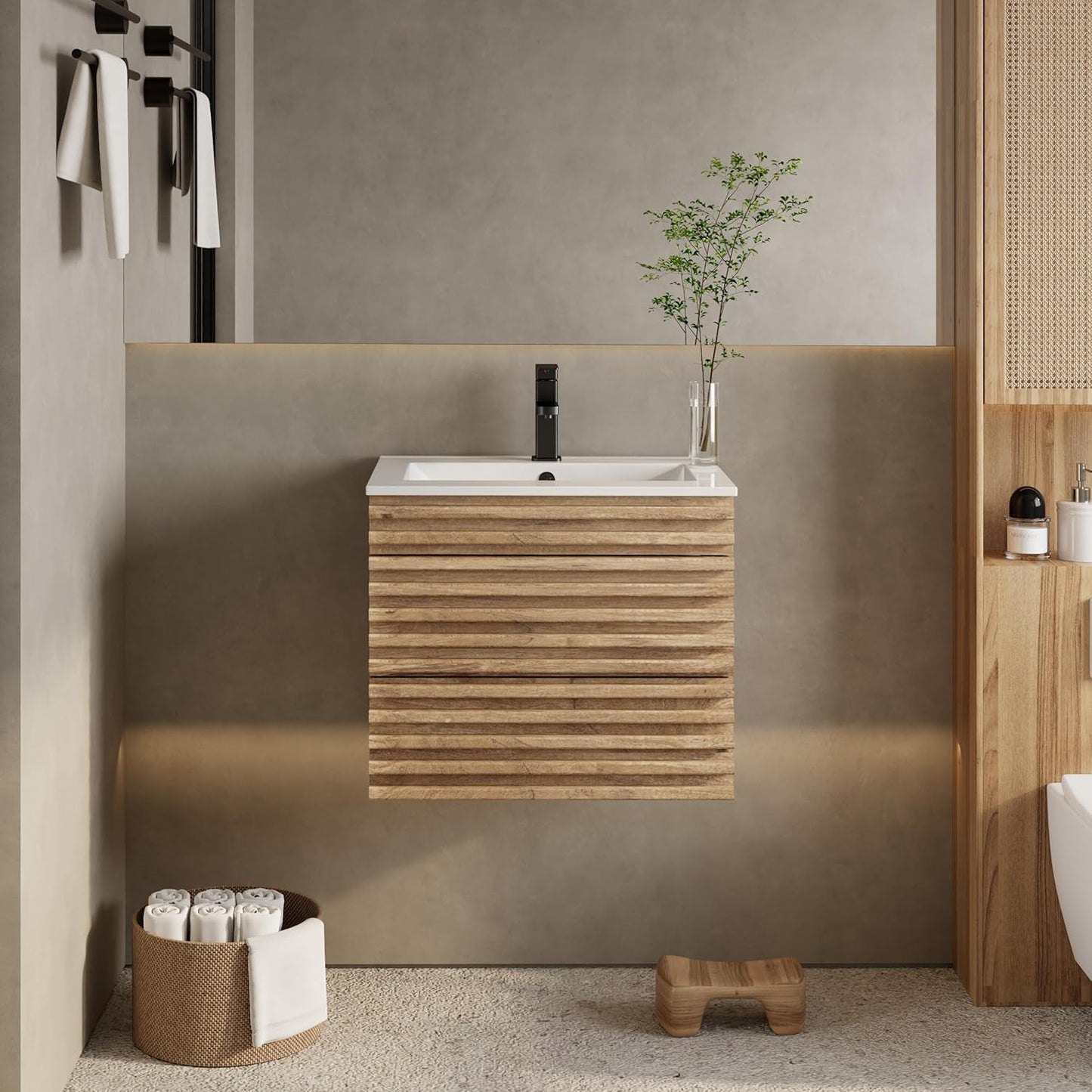 eclife 24in Floating Bathroom Vanity with Sink Combo for Style