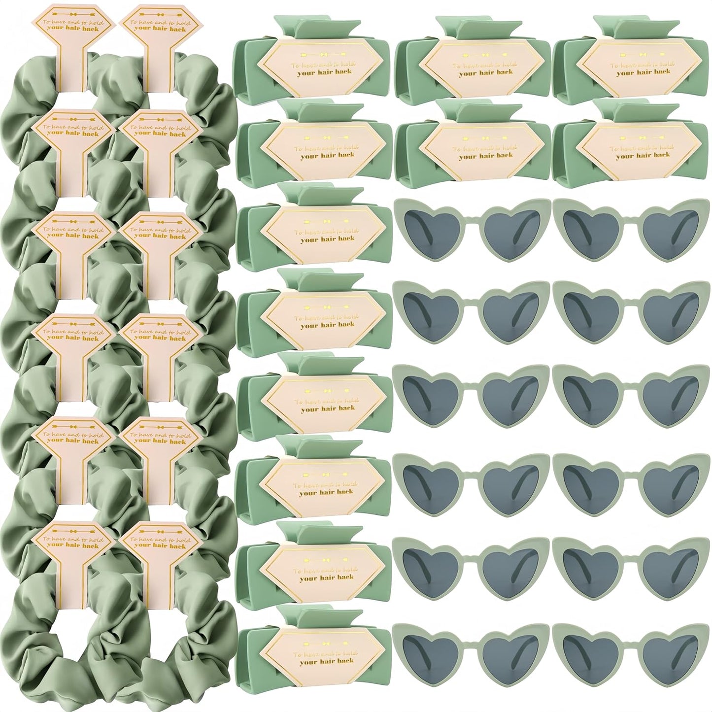 Bridesmaid Proposal Gifts with Scrunchies and Heart Sunglasses