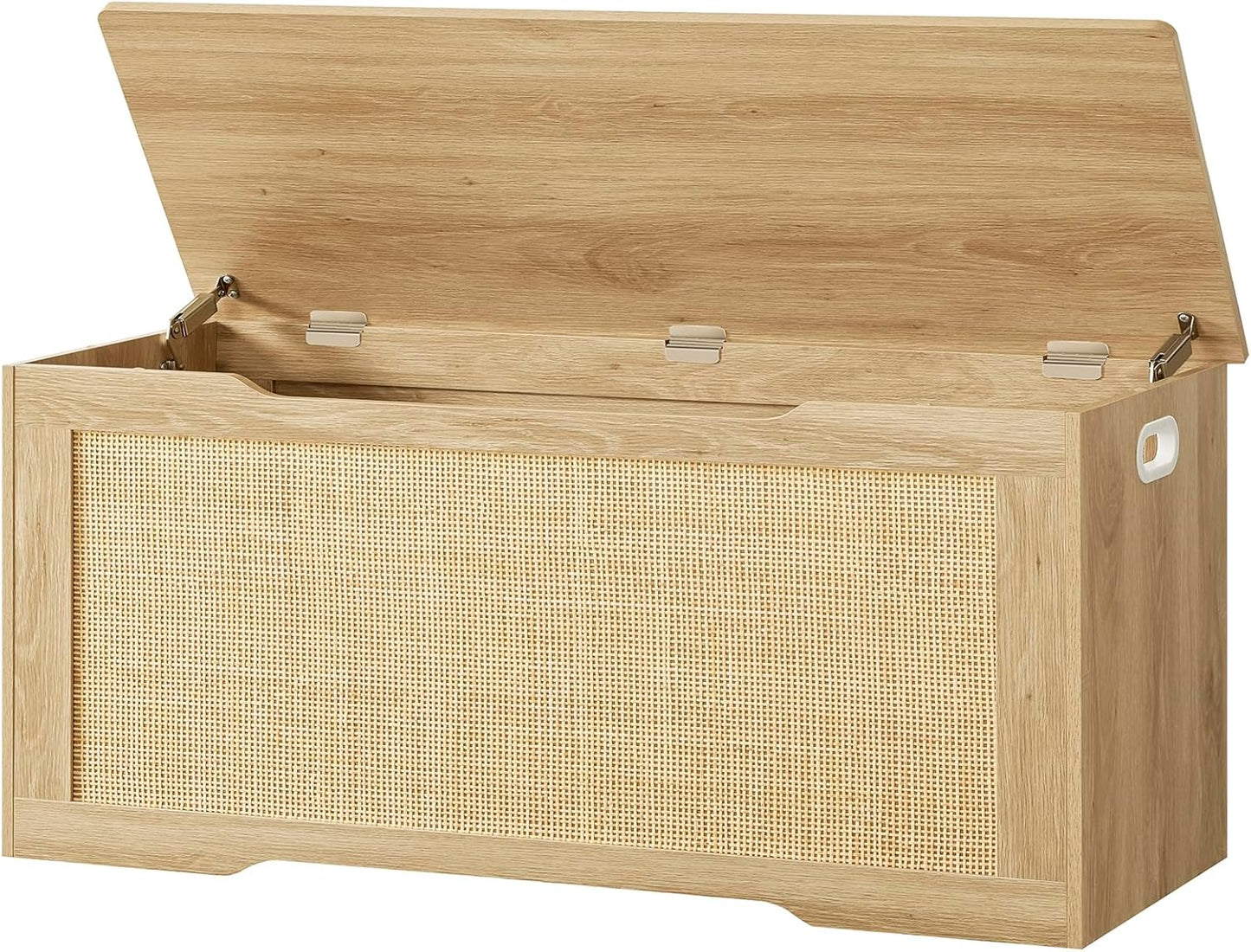 Stylish 39.4 Storage Chest with Rattan for Home Organization