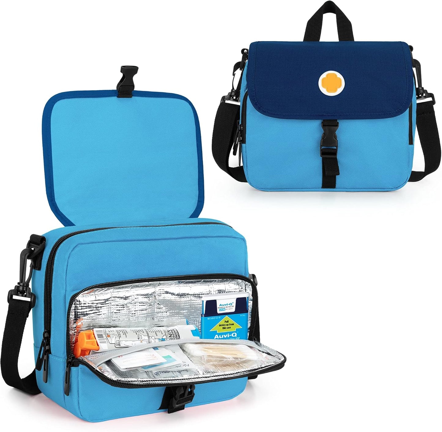 CURMIO Insulated Epipen Case - Securely Carry 2 EpiPens