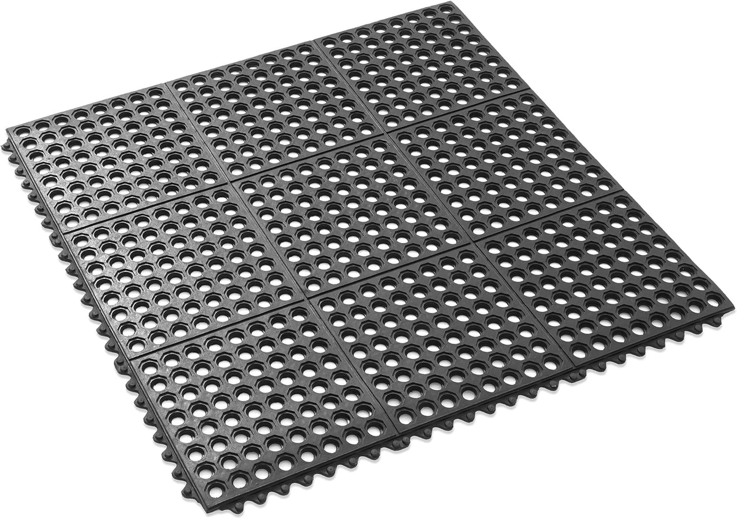 GRIDMANN Rubber Interlocking Floor Mat for Commercial Kitchens