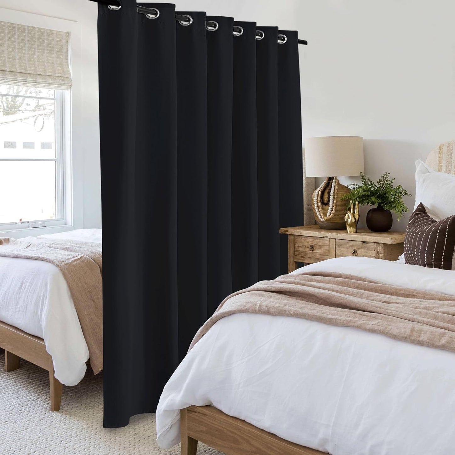 Beauoop 100% Blackout Curtains for Patio Sliding Door 96 in