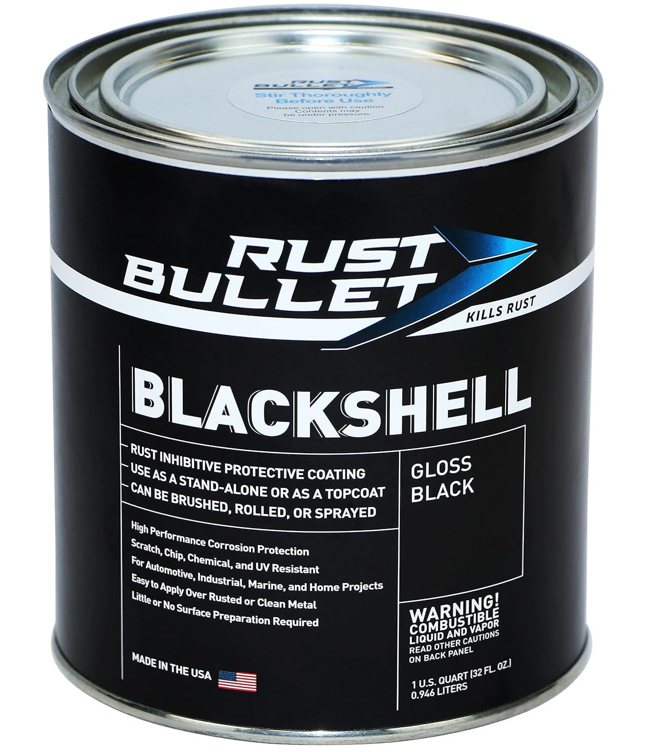RUST BULLET BlackShell - Gloss Black Corrosion Preventive Coating