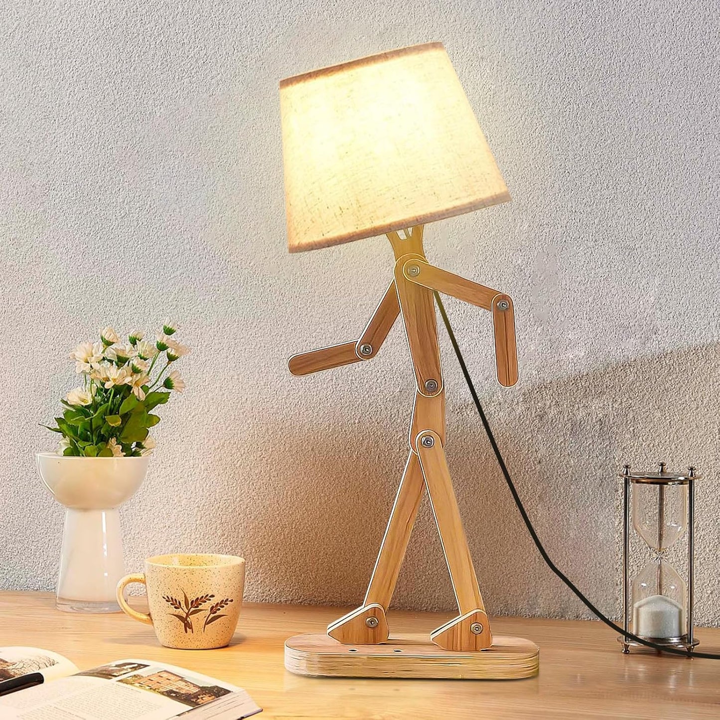 Adjustable Wood Desk Lamp for Cozy Spaces